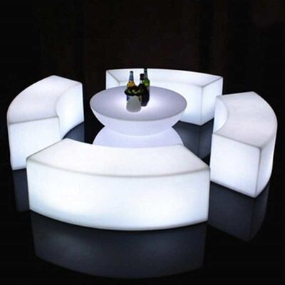 Luxury Fashionable Bar Bench Seating LED Night Club Glow Party Sofa