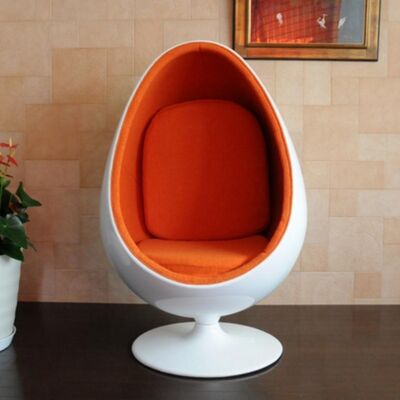 Lounge Pod Fiberglass Egg Chair Swing Indoor With Speaker Living Room 135cm