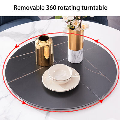 Nordic Luxury Dining Table And Chairs 6 Person Round Marble Dining Table Set For 4 8