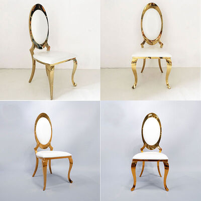 King Wedding Banquet Chairs High Back Decor Backrest Golden Leisure 52x55x112cm