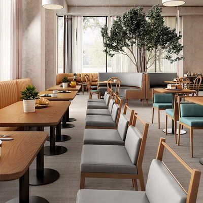 150 Cm 120 Cm Booth Seating Restaurant Dining Table And Chairs X4 X6 Vintage