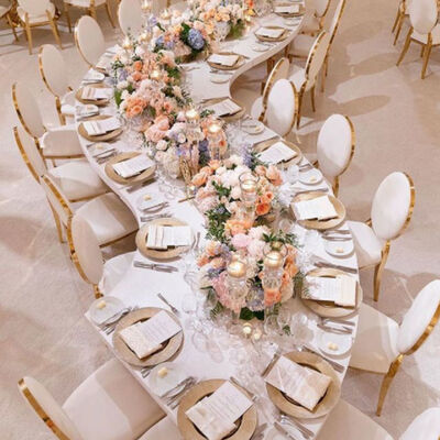 Monaco Marriage Hall Dining Table Chairs S Shape Decoration Creative 75CM