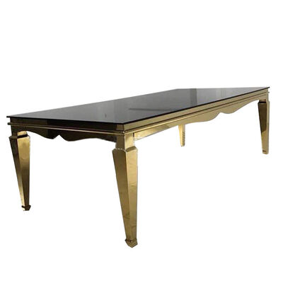 10 Foot Stainless Steel Banquet Table 2x6 2x4 Hotel Event Golden