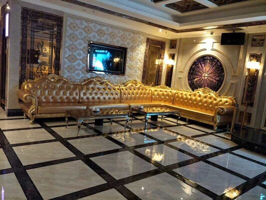 FRP Frame Leather Club Sofa Lounge Bar Classic Corner Disco Long Booth Sofa