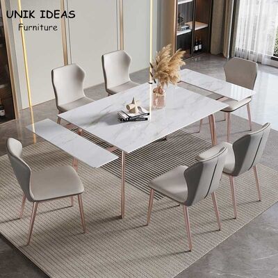 Giá tốt. Minimalist Slate Dining Table Set With Chair Combination Telescopic Foldable trực tuyến