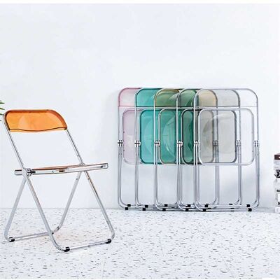 Giá tốt. Portable Indoor Outdoor Chair Transparent Metal Plastic Folding Chairs trực tuyến