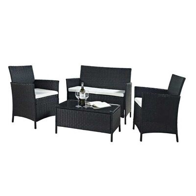 Giá tốt. 4 Pieces Rattan Wicker Outdoor Furniture Sofa Patio Set With Cushion trực tuyến