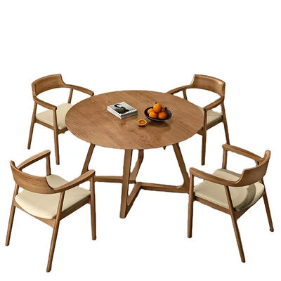 Giá tốt. Round Nordic Luxury Dining Table And Chairs Wooden Set ODM trực tuyến