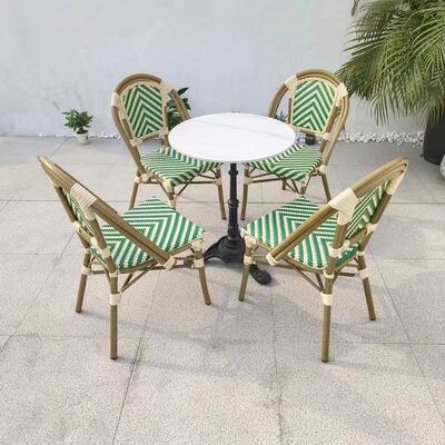 Giá tốt. Outdoor Cafe Dining Waterproof Garden Chairs Furniture French Rattan trực tuyến
