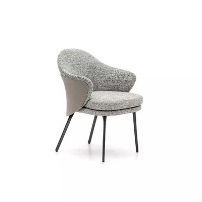 Giá tốt. Leisure Series 80cm Upholstered Dining Room Chairs Modern Grey Fabric trực tuyến