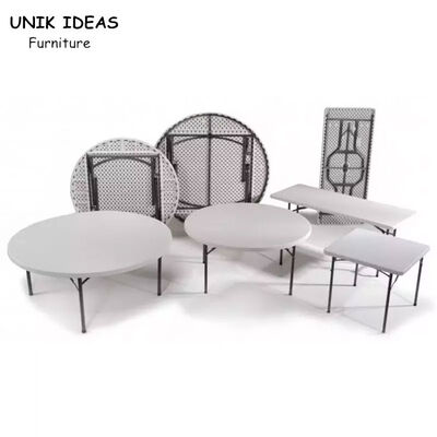 Giá tốt. 5ft HDPE Plastic Round Table Foldable Portable For Outdoor Party Event trực tuyến
