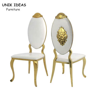 Giá tốt. Modern Fashion Gold White Stainless Steel Banquet Chair Luxury Banquet Wedding Chair trực tuyến