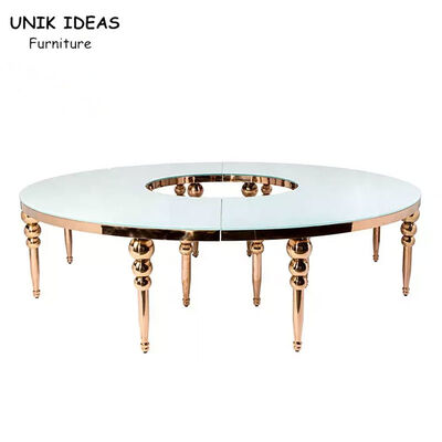 Giá tốt. Luxury Stainless Wedding Round Dining Table For Banquet Event Wedding Furniture trực tuyến