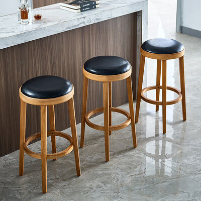 Giá tốt. Cheap Factory Price Leather Upholstery Wooden Bar Counter Stools trực tuyến