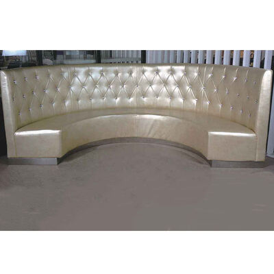 Giá tốt Custom da gỗ khách sạn nhà hàng U hình dạng nửa tròn curved Booth ghế sofa trực tuyến