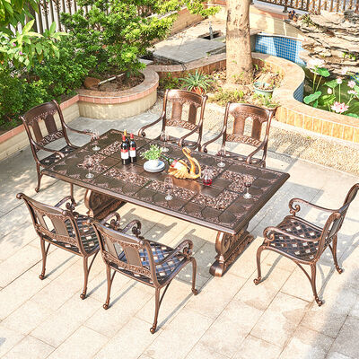 Giá tốt. Outdoor Cast Aluminum Table and Chair Furniture Courtyard Balcony Garden Sets Customized trực tuyến