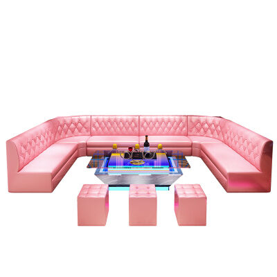 Giá tốt U Shape Sectional Hotel Lobby Sofa Lounge Sofa Câu lạc bộ trực tuyến