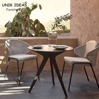 Giá tốt. Nordic Rope Rattan Woven Dining Chair Outdoor Furniture Garden 65x70x75cm trực tuyến