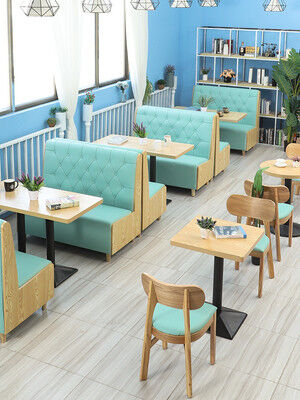 Giá tốt. Bistro Cafe Restaurant Pub Table And Chairs Blue Leisure Booth Set UK-CT006 trực tuyến