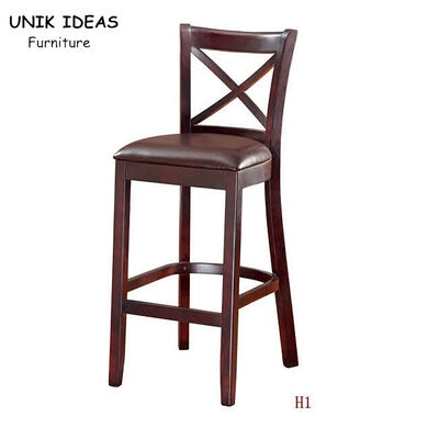 Giá tốt. Breakfast Wooden Bar Stools With Backs Wood Counter Height Chairs 41x46x116cm trực tuyến