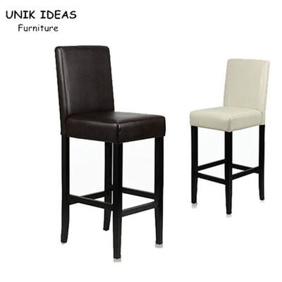 Giá tốt. Black Leather Bar Stools With Backs Leather Counter Height Chairs 41x41x110cm trực tuyến