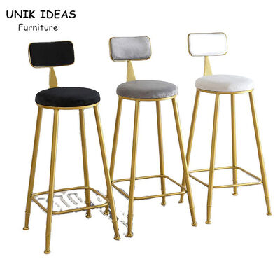 Giá tốt. 30 Inch Gray Black Velvet Bar Stools Set Of 2 3 Breakfast Gold Metal Home trực tuyến