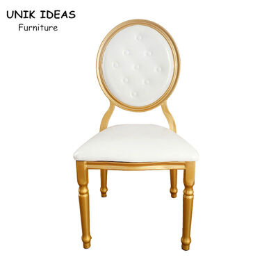 Giá tốt. Party Hall Wedding Banquet Chairs Rental Round Back Restaurant Gold 38x40x93cm trực tuyến