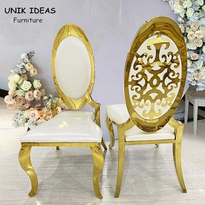 Giá tốt. King Wedding Banquet Chairs High Back Decor Backrest Golden Leisure 52x55x112cm trực tuyến