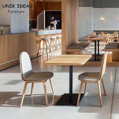 Giá tốt. 75cm Square Solid Wood Dining Table And 4 Chairs Plywood Coffee Shop trực tuyến
