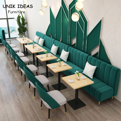 Giá tốt Outdoor Velvet Restaurant Dining Table And Chairs Set Fabric 160cm 180cm Modern trực tuyến