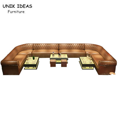 Giá tốt 3m Wide 12 Seater Custom U Shaped Club Lounge Sofa With Chaise Strip trực tuyến