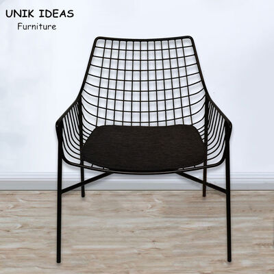 Giá tốt. Event Black Metal Wedding Chairs Iron Dining Chairs With Cushion Cafe Bar trực tuyến