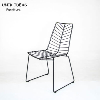 Giá tốt. Leaf Shaped Wire Mesh Dining Chairs Stacking Diamond Seat Cushion Unikideas trực tuyến