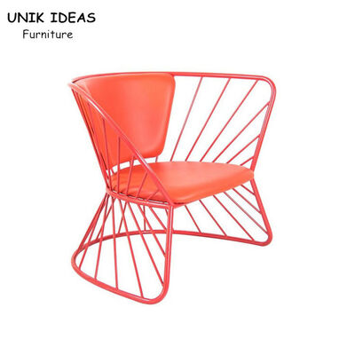 Giá tốt. Basket Metal Frame Dining Chairs Red Italian Minimalist Coffee Shop 76x64x69cm trực tuyến