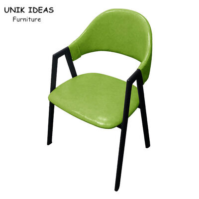 Giá tốt. A Shaped Metal Frame Dining Chairs With Arms Minimalist Iron Green Yellow Grey trực tuyến