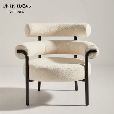 Giá tốt. Sheepskin Fabric Single Seater Armchair Sofa Accent White Elegant 79.1cm trực tuyến