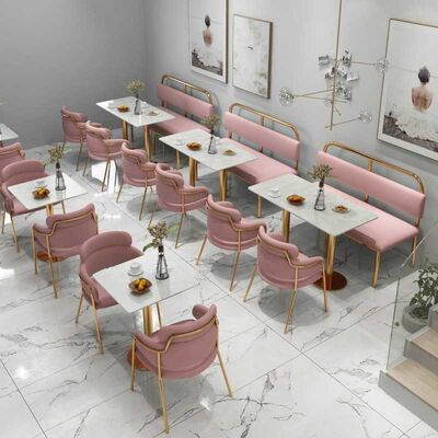 Giá tốt. Metal Velvet Restaurant Seating Tables And Chairs Removable Washable ODM trực tuyến
