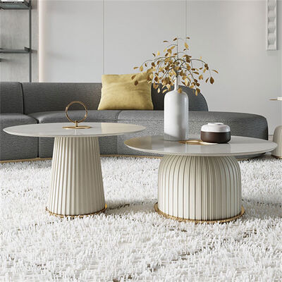 Giá tốt. Round Slate Coffee Center Table Home Light Luxury Style 80x37cm trực tuyến