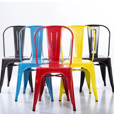 Giá tốt. Colourful Restaurant Metal Frame Dining Chairs Vintage Lightweight 43cmx44cmx85cm trực tuyến