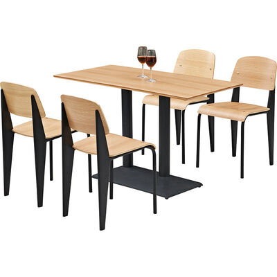 Giá tốt. Plywood Restaurant Dining Table And Chairs PU Leather Fast Food Dining Table trực tuyến