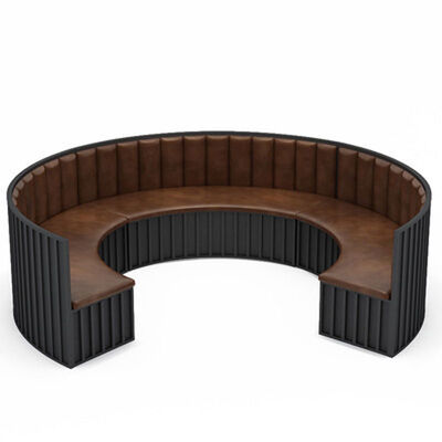 Giá tốt Combination Leather Club Sofa Curved U Shaped Customized Metal Skeleton trực tuyến
