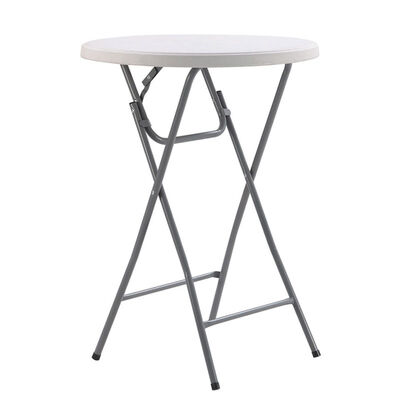 Giá tốt HDPE Plastic Folding Bar Height Bistro Table Portable Round For Party Event Cocktail trực tuyến