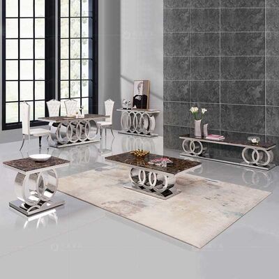 Giá tốt. Modern Living Room Stainless Steel Coffee Table 20mm Marble Dining Table trực tuyến