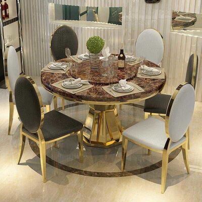 Giá tốt. Home Luxury Dining Table And Chairs 1.5 Meter Diameter Round Dining Table trực tuyến