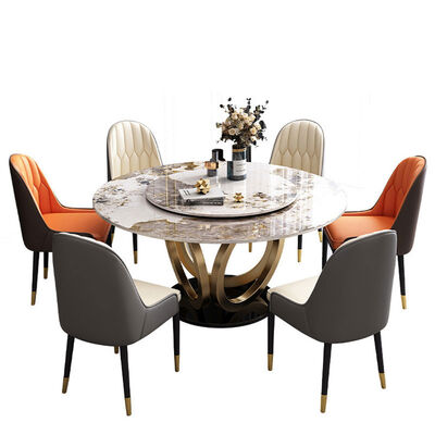 Giá tốt. High Level Dining Table Set 6 Chairs With Rotating Centre Hotel Table trực tuyến