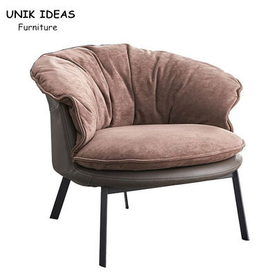 Giá tốt. Comfortable Brown Velvet Fabric Armchair Living Room Single Seat trực tuyến