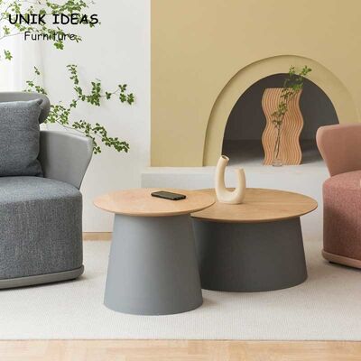 Giá tốt Round Top MDF Coffee Table PP Plastic Base Home Side Center Table trực tuyến